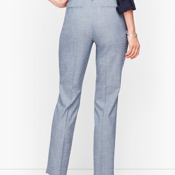 NEW Talbots Hampshire Straight Leg Ankle Length Pant Mills Navy Multi Women's 6 - Picture 2 of 14